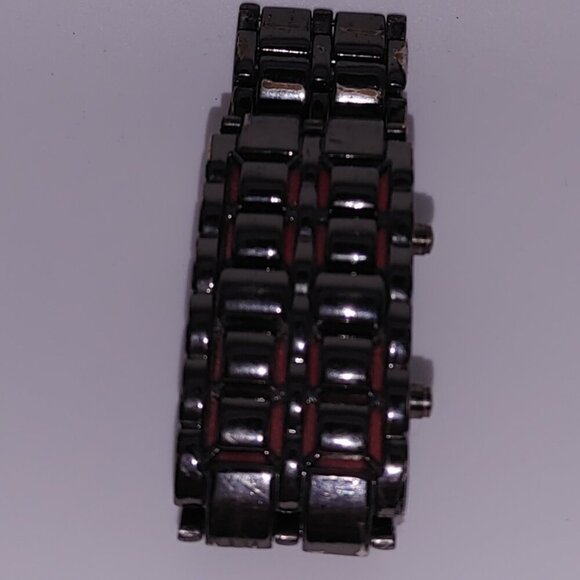 Men's Lava Iron Metal LED Faceless Bracelet Wrist Watch - Picture 5 of 10